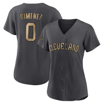 Andres Gimenez Women's Cleveland Guardians Game Authentic 2022 All-Star Jersey - Charcoal