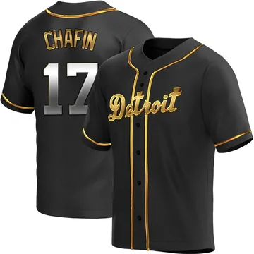 Andrew Chafin Men's Detroit Tigers Replica Alternate Jersey - Black Golden