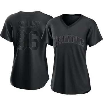 Andrew Miller Women's Seattle Mariners Authentic Pitch Fashion Jersey - Black