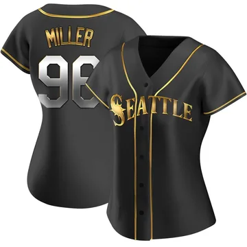 Andrew Miller Women's Seattle Mariners Replica Alternate Jersey - Black Golden