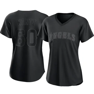 Andrew Wantz Women's Los Angeles Angels Authentic Pitch Fashion Jersey - Black