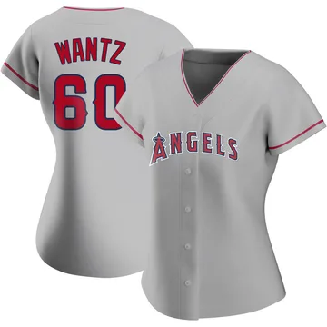 Andrew Wantz Women's Los Angeles Angels Authentic Silver Road Jersey