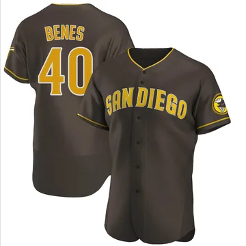 Andy Benes Men's San Diego Padres Authentic Road Jersey - Brown