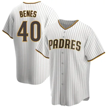 Andy Benes Men's San Diego Padres Replica Home Jersey - White/Brown