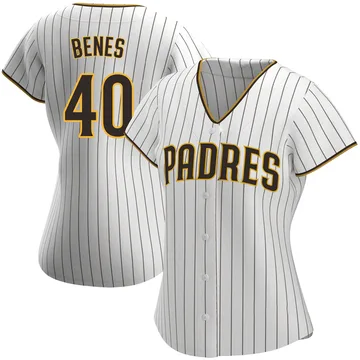 Andy Benes Women's San Diego Padres Authentic Home Jersey - White/Brown