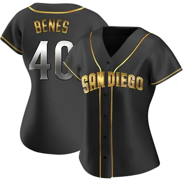 Andy Benes Women's San Diego Padres Replica Alternate Jersey - Black Golden