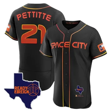 Andy Pettitte Men's Houston Astros Authentic 2023 Space City Ready 2 Reign Flex Base Jersey - Black