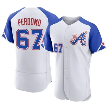 Angel Perdomo Men's Atlanta Braves Authentic 2023 City Connect Jersey - White