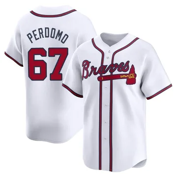 Angel Perdomo Men's Atlanta Braves Limited Home Jersey - White