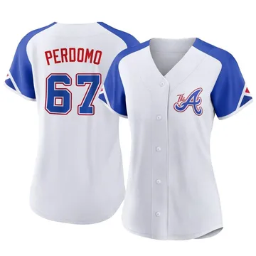 Angel Perdomo Women's Atlanta Braves Authentic 2023 City Connect Jersey - White