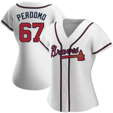 Angel Perdomo Women's Atlanta Braves Authentic Home Jersey - White