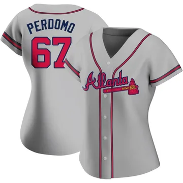 Angel Perdomo Women's Atlanta Braves Authentic Road Jersey - Gray