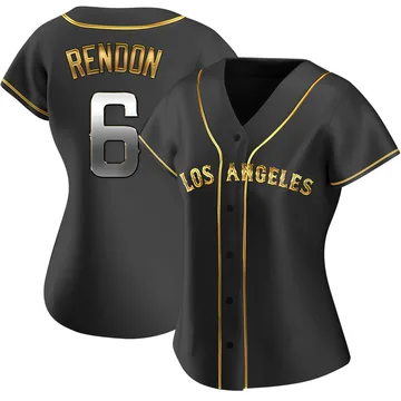 Anthony Rendon Women's Los Angeles Angels Replica Alternate Jersey - Black Golden