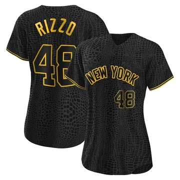 Anthony Rizzo Women's New York Yankees Authentic Snake Skin City Jersey - Black