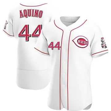 Aristides Aquino Men's Cincinnati Reds Authentic Home Jersey - White