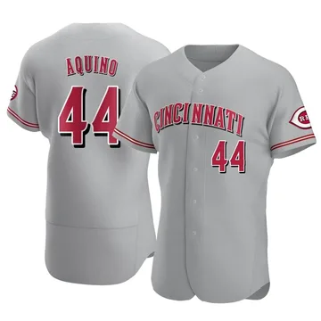 Aristides Aquino Men's Cincinnati Reds Authentic Road Jersey - Gray