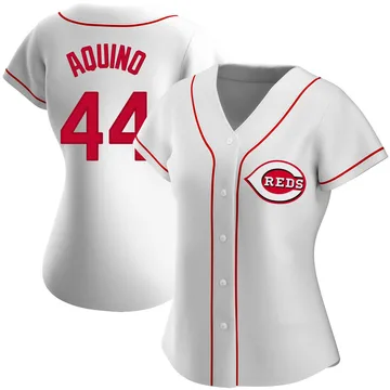 Aristides Aquino Women's Cincinnati Reds Authentic Home Jersey - White