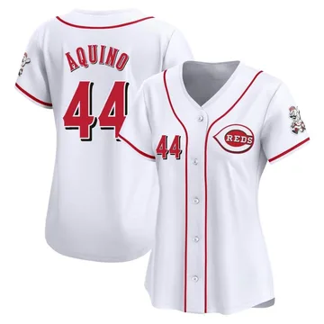 Aristides Aquino Women's Cincinnati Reds Limited Home Jersey - White