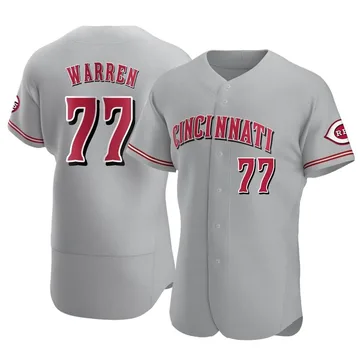 Art Warren Men's Cincinnati Reds Authentic Road Jersey - Gray