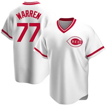 Art Warren Men's Cincinnati Reds Replica Home Cooperstown Collection Jersey - White