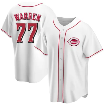 Art Warren Men's Cincinnati Reds Replica Home Jersey - White