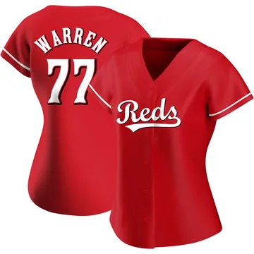 Art Warren Women's Cincinnati Reds Authentic Alternate Jersey - Red