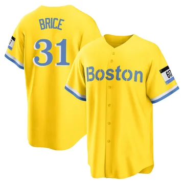 Austin Brice Men's Boston Red Sox Replica Blue 2021 City Connect Player Jersey - Gold/Light