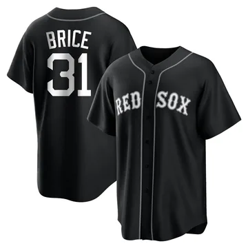 Austin Brice Men's Boston Red Sox Replica Jersey - Black/White