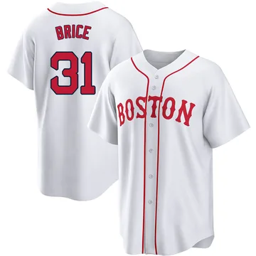 Austin Brice Youth Boston Red Sox Replica 2021 Patriots' Day Jersey - White