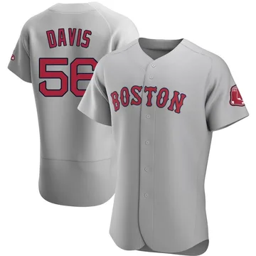 Austin Davis Men's Boston Red Sox Authentic Road Jersey - Gray