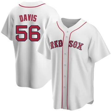 Austin Davis Men's Boston Red Sox Replica Home Jersey - White