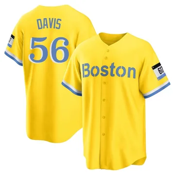 Austin Davis Youth Boston Red Sox Replica Blue 2021 City Connect Player Jersey - Gold/Light