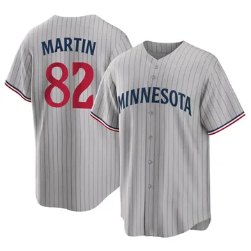 Austin Martin Men's Minnesota Twins Replica Road Jersey - Gray