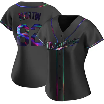 Austin Martin Women's Minnesota Twins Replica Alternate Jersey - Black Holographic