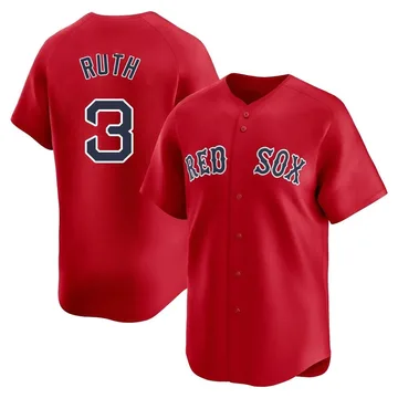 Babe Ruth Men's Boston Red Sox Limited Alternate Jersey - Red