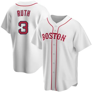 Babe Ruth Men's Boston Red Sox Replica Alternate Jersey - White