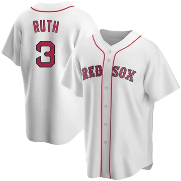 Babe Ruth Men's Boston Red Sox Replica Home Jersey - White