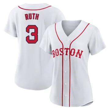 Babe Ruth Women's Boston Red Sox Authentic 2021 Patriots' Day Jersey - White