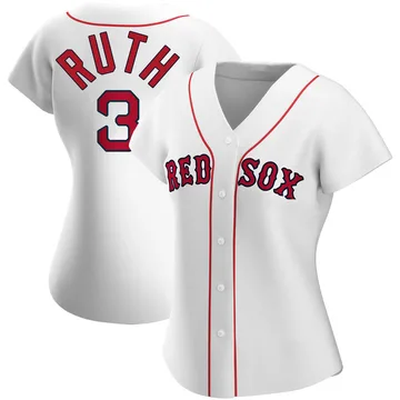 Babe Ruth Women's Boston Red Sox Authentic Home Jersey - White