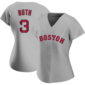 Babe Ruth Women's Boston Red Sox Authentic Road Jersey - Gray