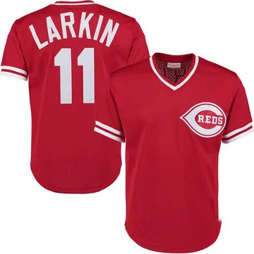 Barry Larkin Men's Cincinnati Reds Authentic Throwback Jersey - Red