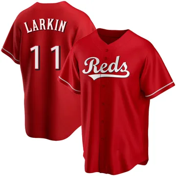 Barry Larkin Men's Cincinnati Reds Replica Alternate Jersey - Red