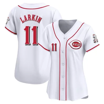 Barry Larkin Women's Cincinnati Reds Limited Home Jersey - White