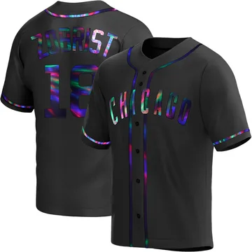 Ben Zobrist Men's Chicago Cubs Replica Alternate Jersey - Black Holographic