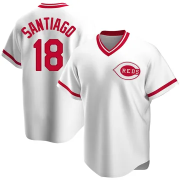 Benito Santiago Men's Cincinnati Reds Replica Home Cooperstown Collection Jersey - White