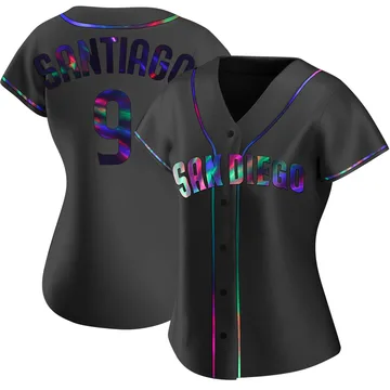 Benito Santiago Women's San Diego Padres Replica Alternate Jersey - Black Holographic