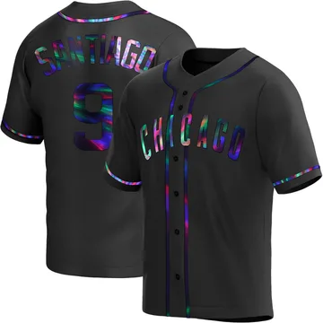 Benito Santiago Youth Chicago Cubs Replica Alternate Jersey - Black Holographic