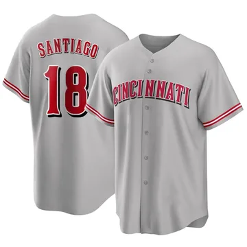 Benito Santiago Youth Cincinnati Reds Replica Road Jersey - Gray