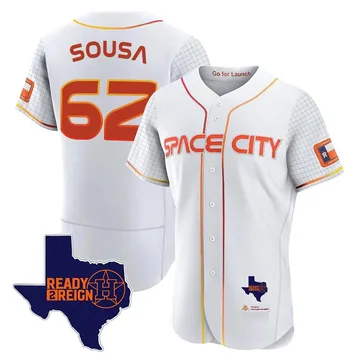 Bennett Sousa Men's Houston Astros Authentic 2023 Space City Ready 2 Reign Flex Base Jersey - White