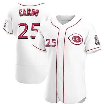 Bernie Carbo Men's Cincinnati Reds Authentic Home Jersey - White